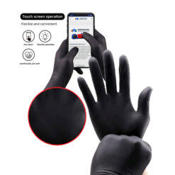 Black Nitrile Powder-Free Disposable Gloves - Heavy Duty 100pack
