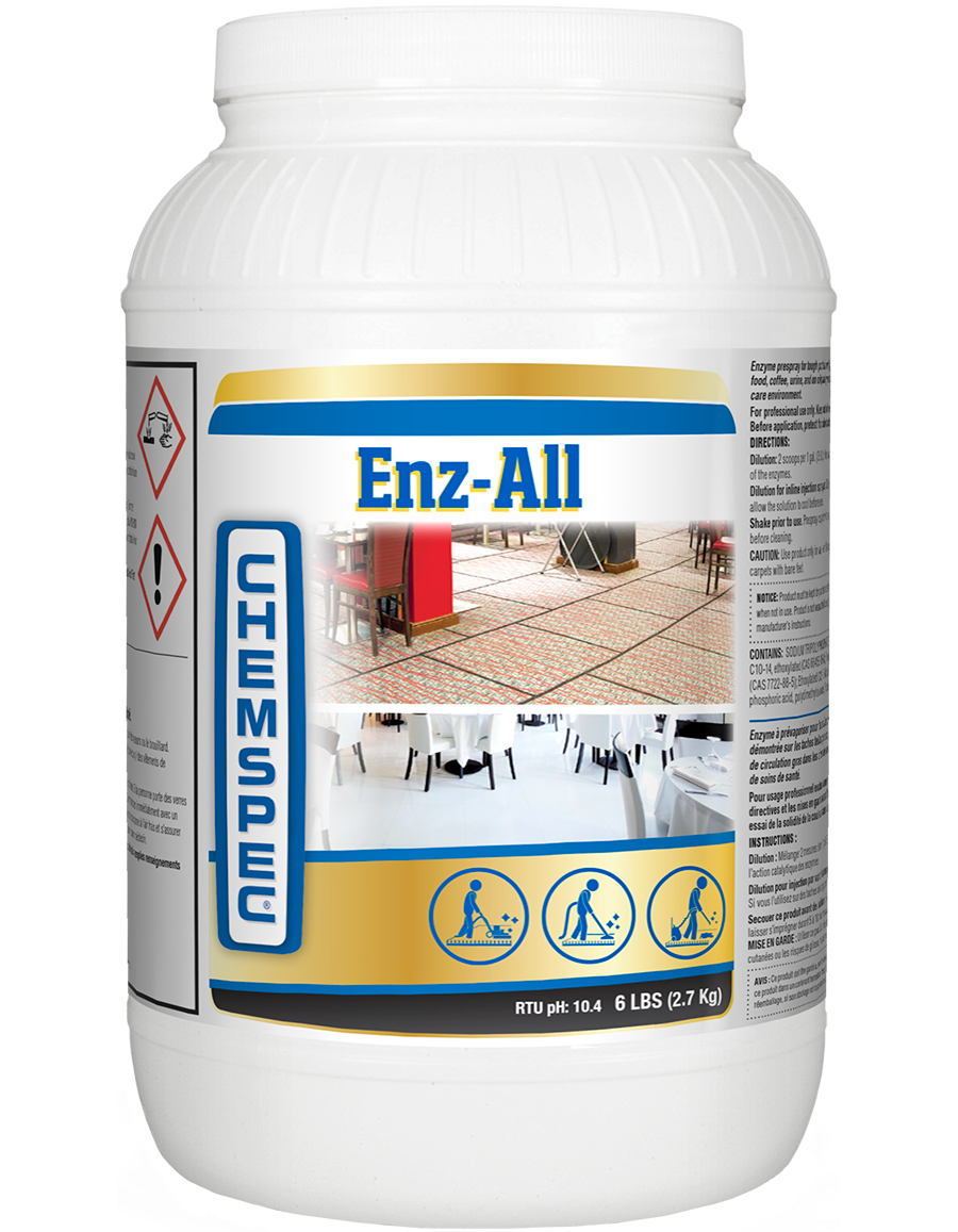 Chemspec - C-EA24/C-EABK ENZ-ALL ENZYMATIC CLEANER - Protein Soil Carpet Pre-Spray