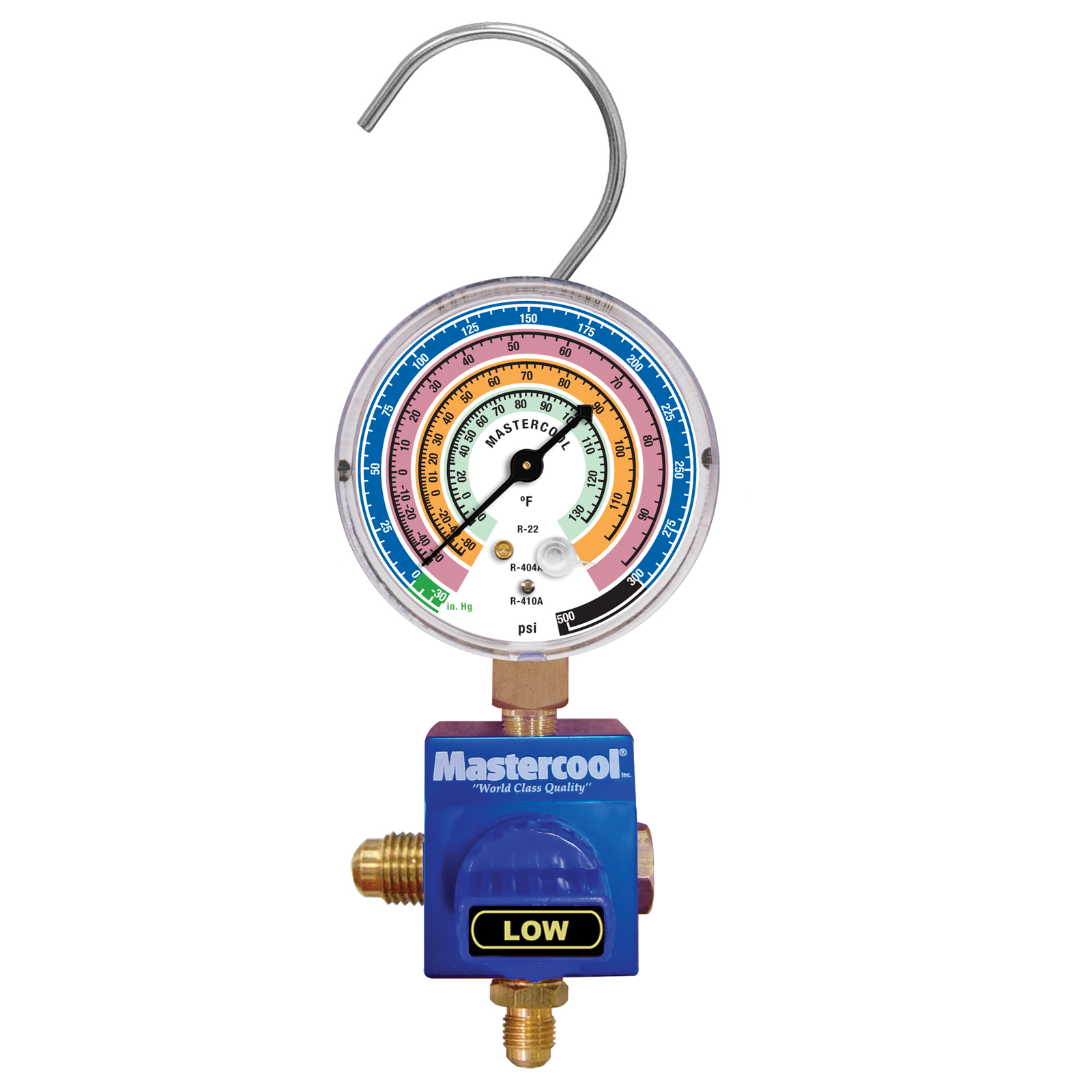 Mastercool - MC92103-RBL - 1/4" Single Valve Manifold