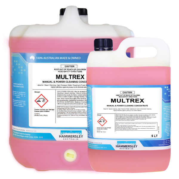 Hammersley – Multrex – Steam & Power Cleaner – Water-Based Cleaning Concentrate – Non‑Flammable, Biodegradable