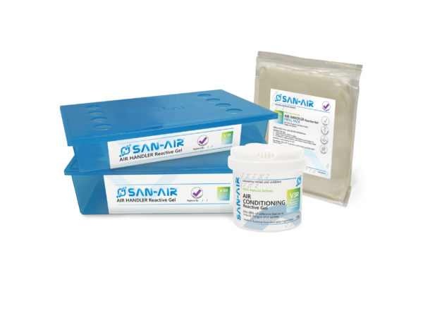 SAN-AIR – AIR CONDITIONING/HANDLER GEL DIFFUSER – 100g, 500g, 1kg – Airborne Bacteria and Mould Remover