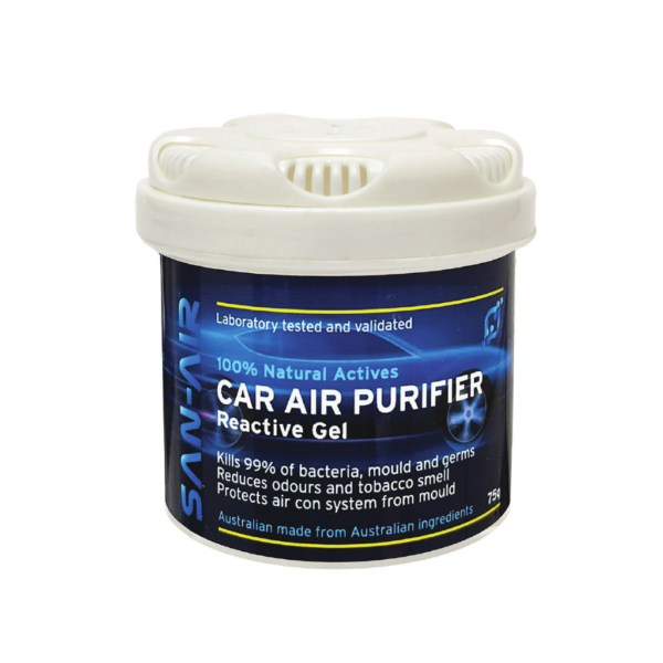SAN-AIR – CAR AIR PURIFIER GEL – 75g – Airborne Bacteria and Mould Remover