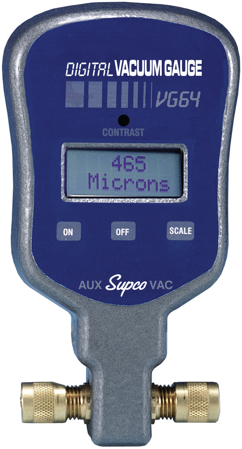 SUPCO - Digital Vacuum Gauge VG64 - Dual Port, High Resolution, Fast Response