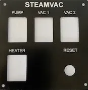 Steamvac - Max 600, RD6, RD5 Switch Plate - Control Plate for Cleaning Equipment