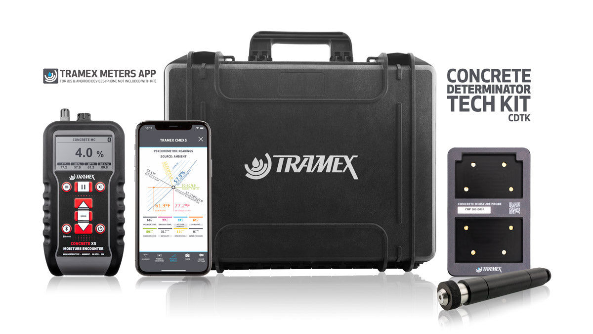 TRAMEX - CDTK Concrete Determinator Tech Kit – Surface & In-Situ Concrete Moisture Testing