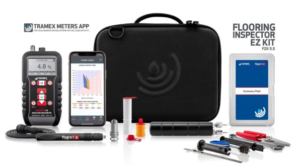 TRAMEX – FZK Flooring Inspection EZ Kit – Concrete & Wood Moisture Testing Kit with CMEX5 + Hygro-i2® Probe