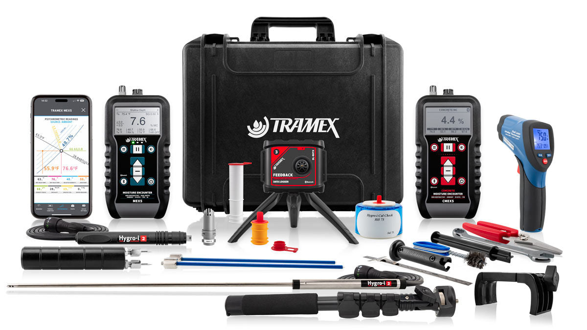 TRAMEX - WDMK-X Water Damage Restoration Master Kit X – Moisture & RH Mapping System
