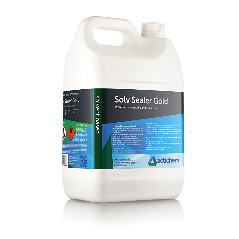Actichem Solv Sealer Gold - Premium Penetrating Stone and Concrete Sealer