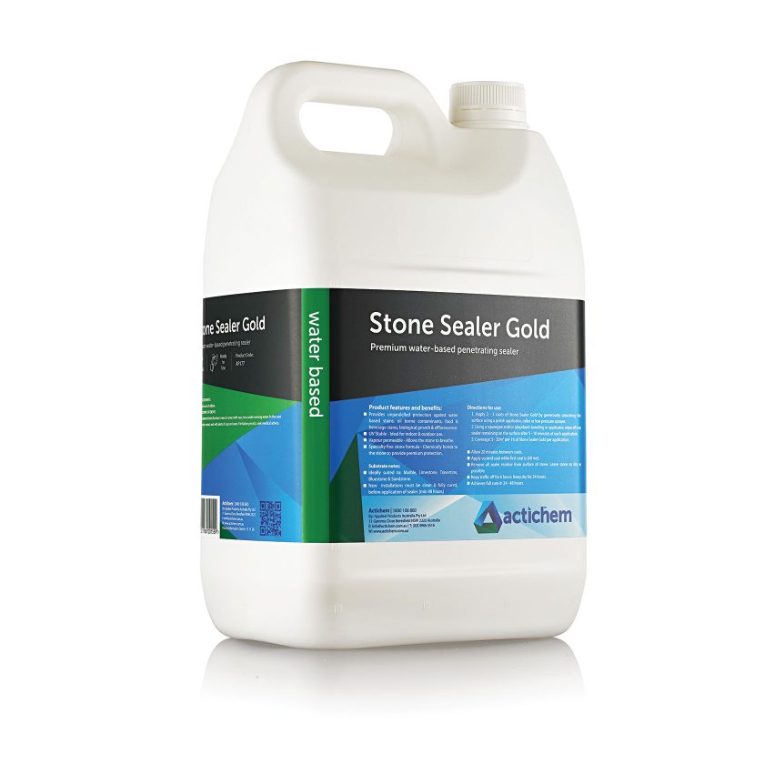 Actichem Stone Sealer Gold - Water-Based Penetrating Stone and Concrete Sealer