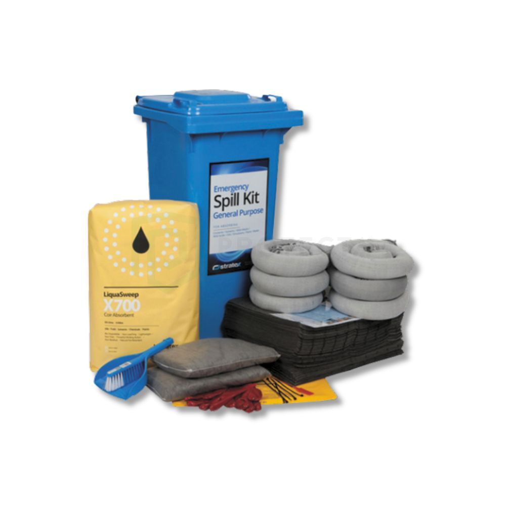 Spill Kit 120L Wheeled Bin Standard Spill Kit – General Purpose