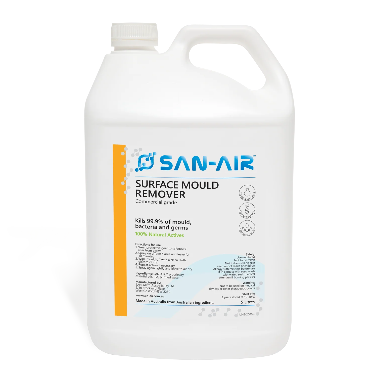 SAN-AIR Surface Mould Remover Hard Surfaces and Indoor Areas 5L