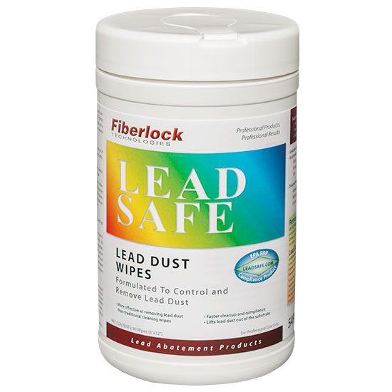 Fiberlock LeadSafe Lead Dust Wipes Surface Cleaning Towelettes Lead Dust Removal