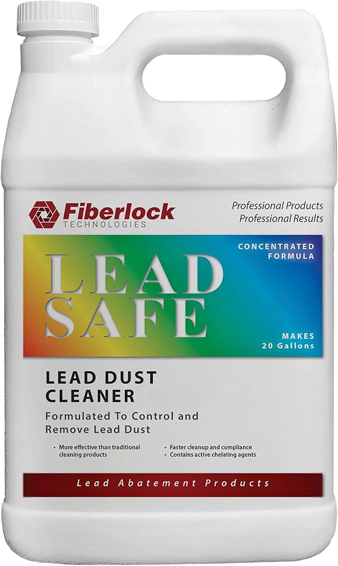 Fiberlock LeadSafe Lead Dust Cleaner Lead Abatement Surface Cleaning Concentrate 3.78L Carton