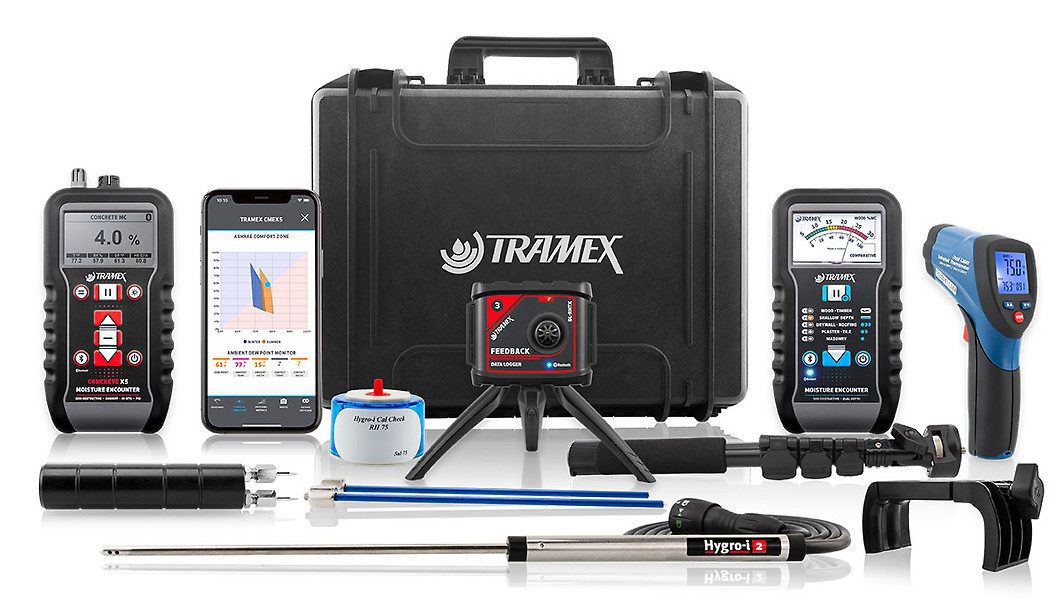 Tramex Water Damage Restoration Inspector Kit WDIK CMEX5, ME5 & DL-RHTX System