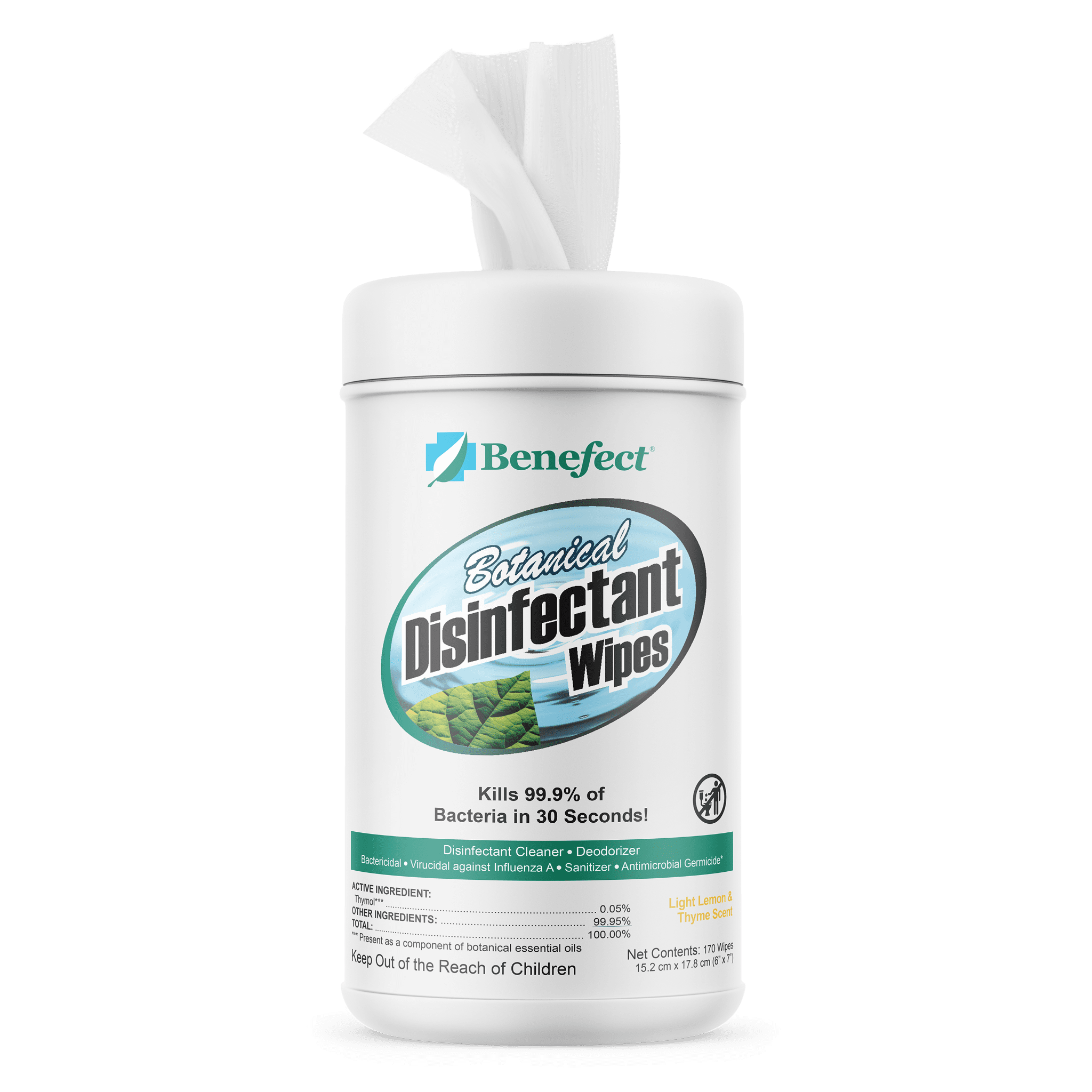 Benefect Botanical Disinfectant Wipes 250 Count